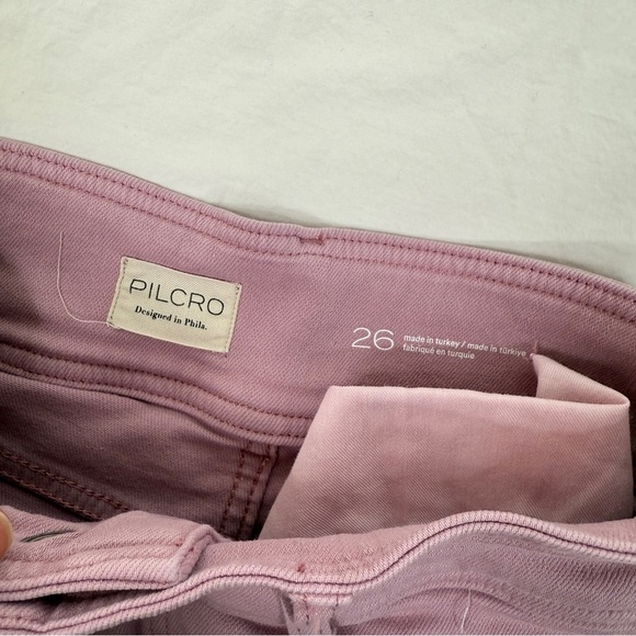 Anthropologie Pilcro High-Rise Wide-Leg Trouser Jeans Pink Size 26 - Picture 11 of 16